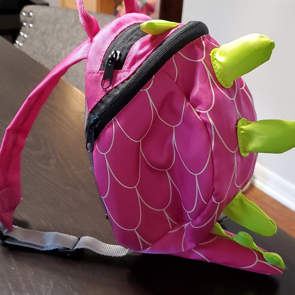 Pink dinosaur mini backpack